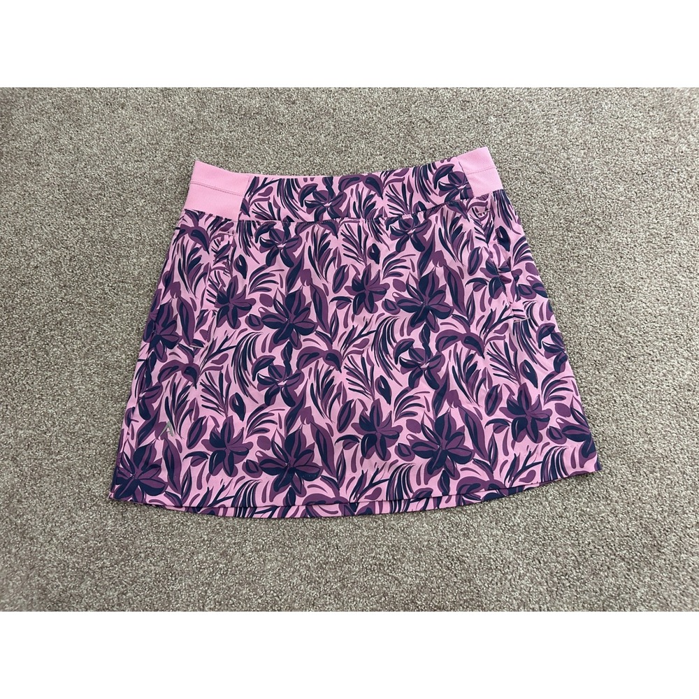 Antigua‎ Floral Golf Skort Womens M Pink Purple Athletic Tennis Skirt Excellent